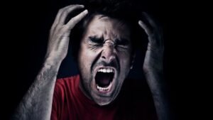 Visual representation of unchecked anger building up inside a person”
